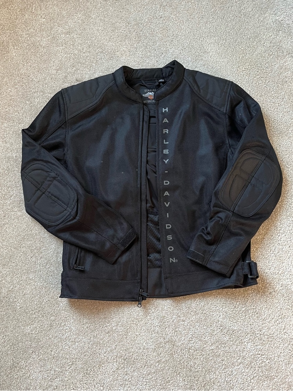 Harley-Davidson Men’s Black Armored Riding Jacket Size Large Like New